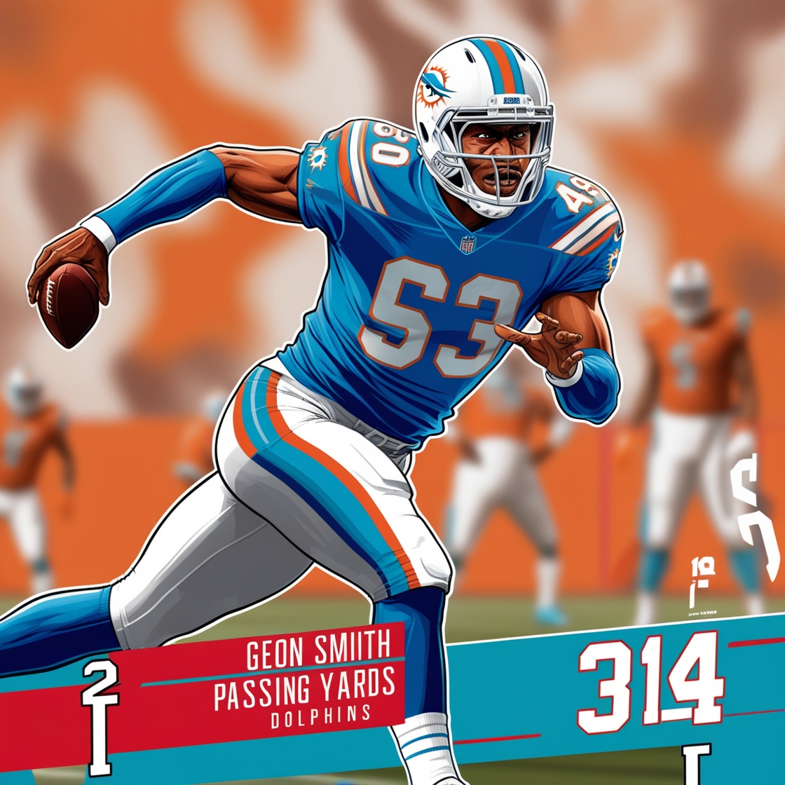 Geon Smiith's Passing Yards Versus Dolphins | Game Features